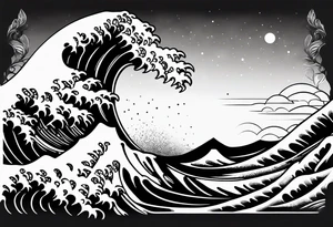 Simple wave tattoo idea