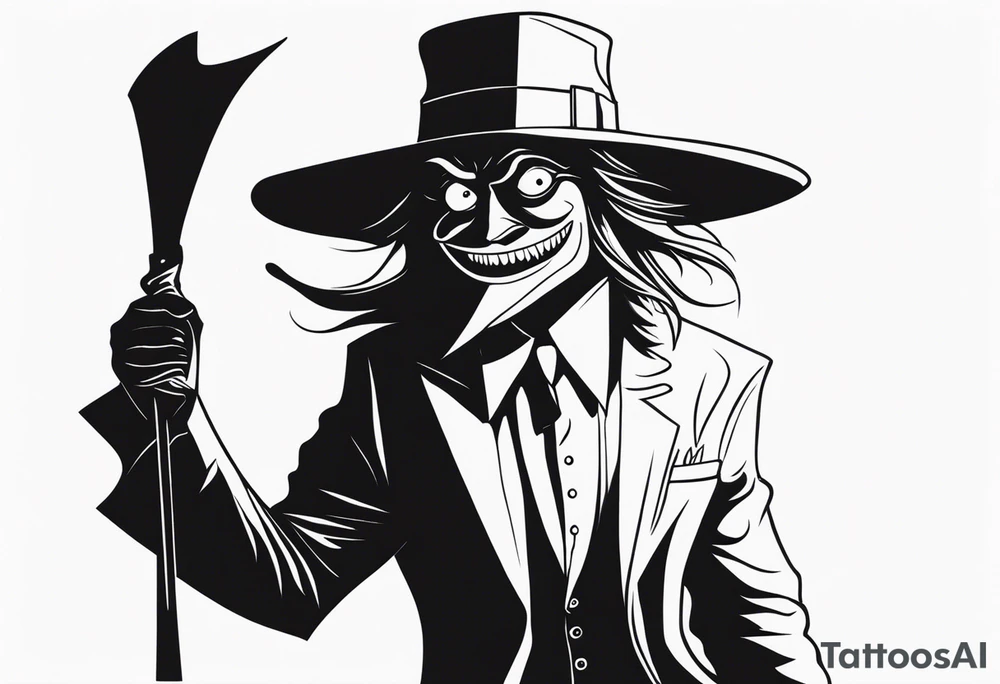 Mister Babadook just in a shadow from tattoo idea