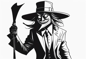 Mister Babadook just in a shadow from tattoo idea