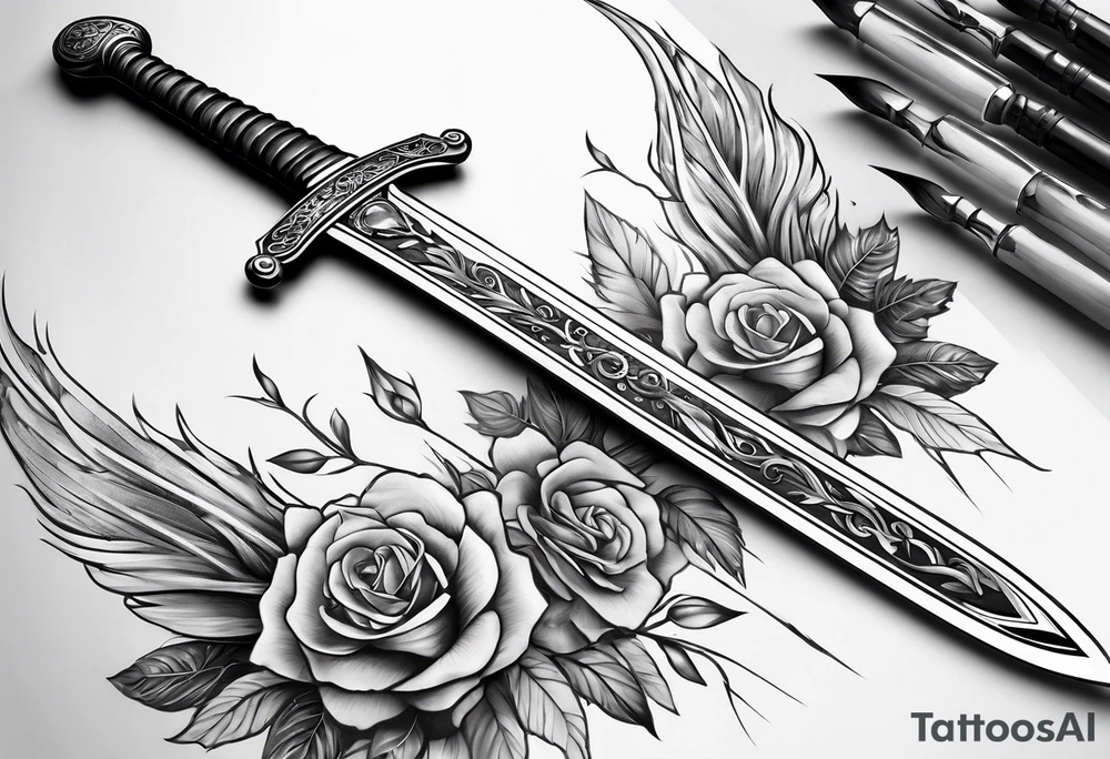 A long sword tattoo idea