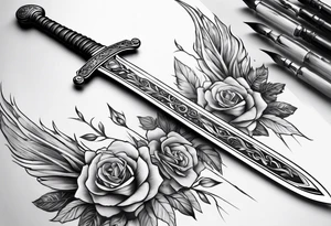 A long sword tattoo idea