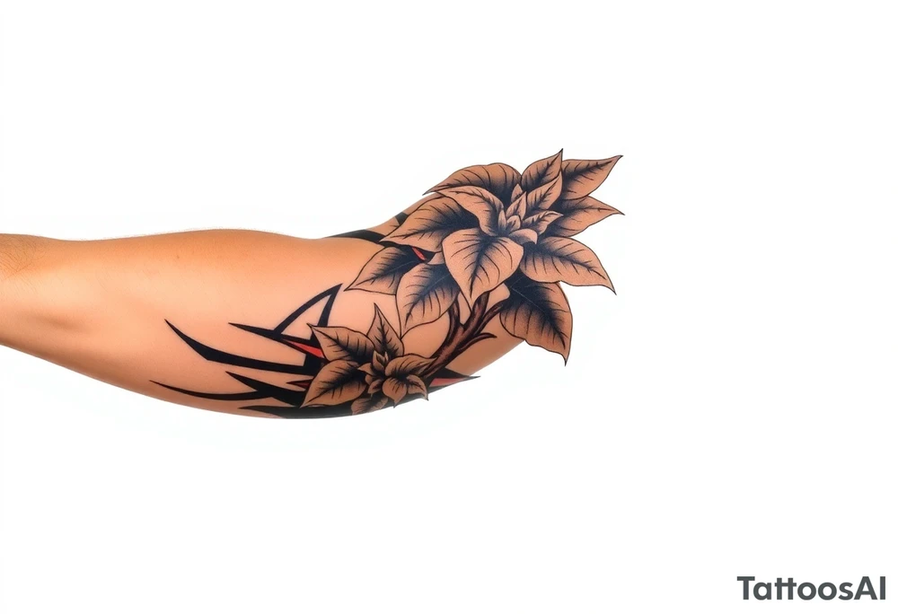Pepper plant peach tree tattoo idea