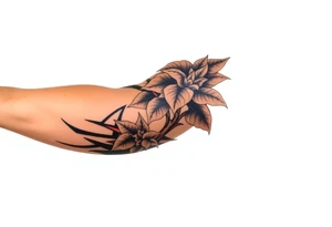 Pepper plant peach tree tattoo idea