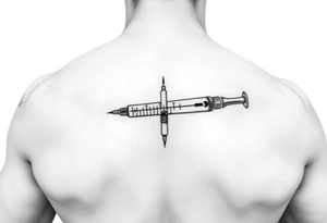 Testosterone injection site tattoo idea