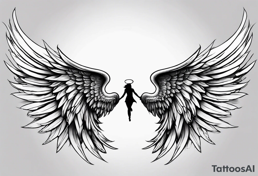 Angel wings tattoo idea