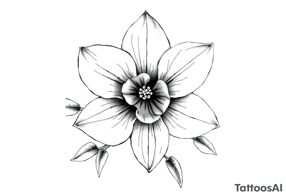 Narcissus flower tattoo idea