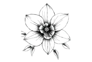 Narcissus flower tattoo idea