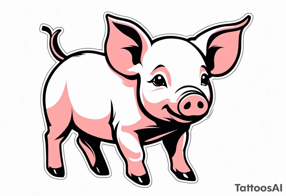 very cute piglet. tattoo idea