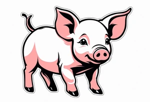 very cute piglet. tattoo idea