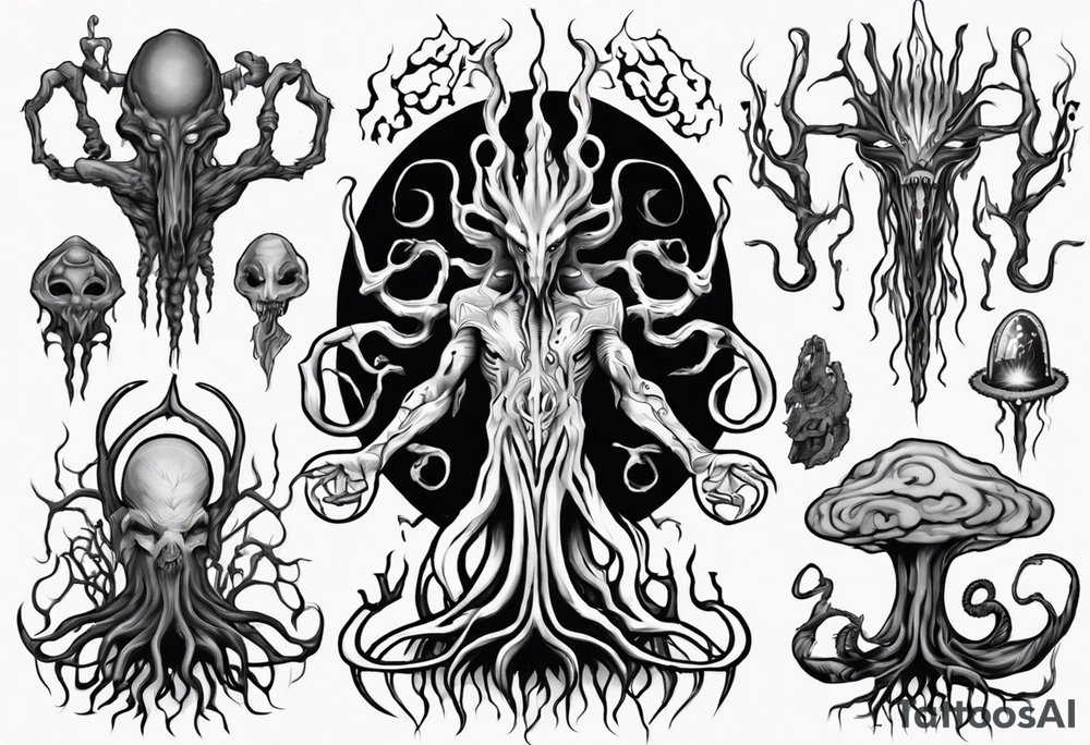 Nyarlathotep them
with tree tattoo idea