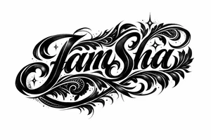 Ornate blackwork script spelling out a meaningful word.
JamSha
Love /hate tattoo idea