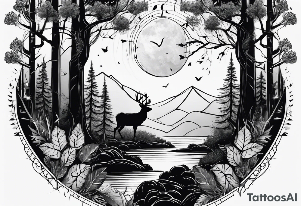 forest tattoo idea