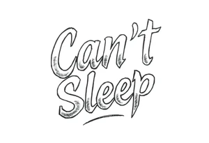 Words “Can’t Sleep” written in Heavy Metal font tattoo idea