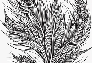 need a shape of a wheat spike and inside it write (ستملأ الوادي سنابل…
) tattoo idea