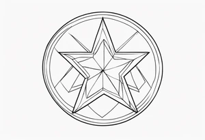 y2k star tattoo idea
