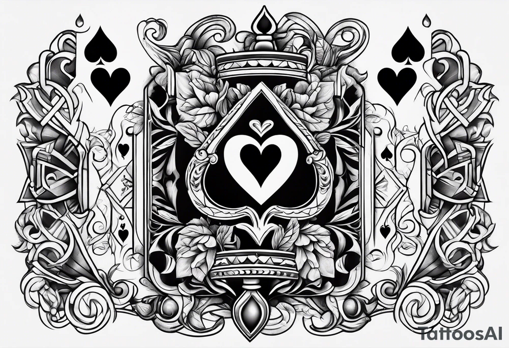 Jack of hearts card tattoo idea