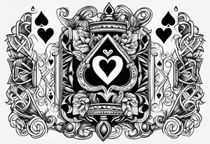 Jack of hearts card tattoo idea
