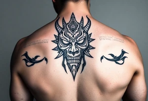 frieren with oni mask tattoo idea