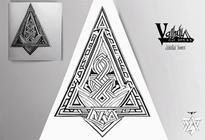 Valhalla sword steps valknut tattoo idea