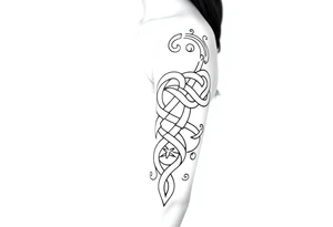 Māori style Celtic knot sleeve tattoo idea
