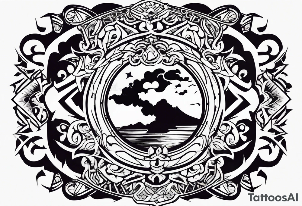 beautiful text box tattoo idea