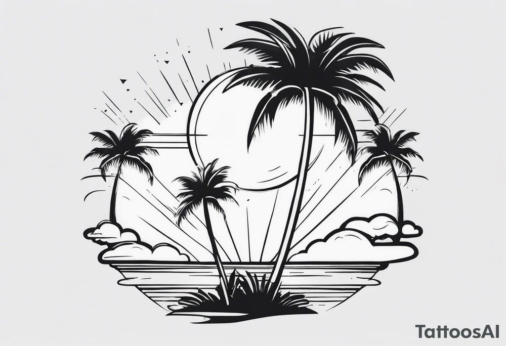 palm trees tattoo idea