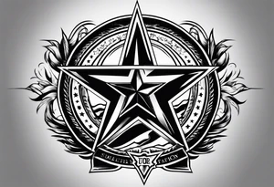 us army star tattoo idea