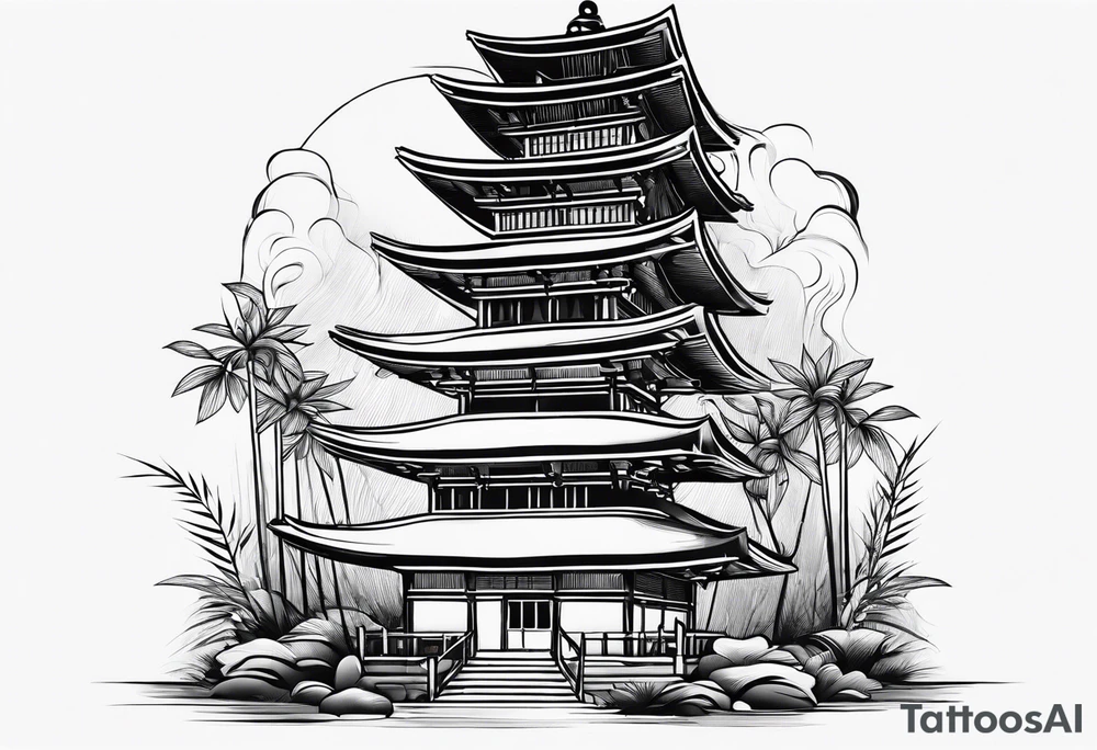 bamboo shoots without flowers or people tattoo idea