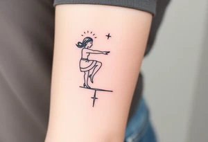 cadeira de balanço e uma estrela tattoo idea