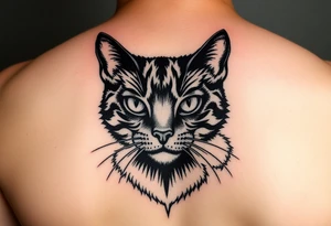 black cat tattoo idea