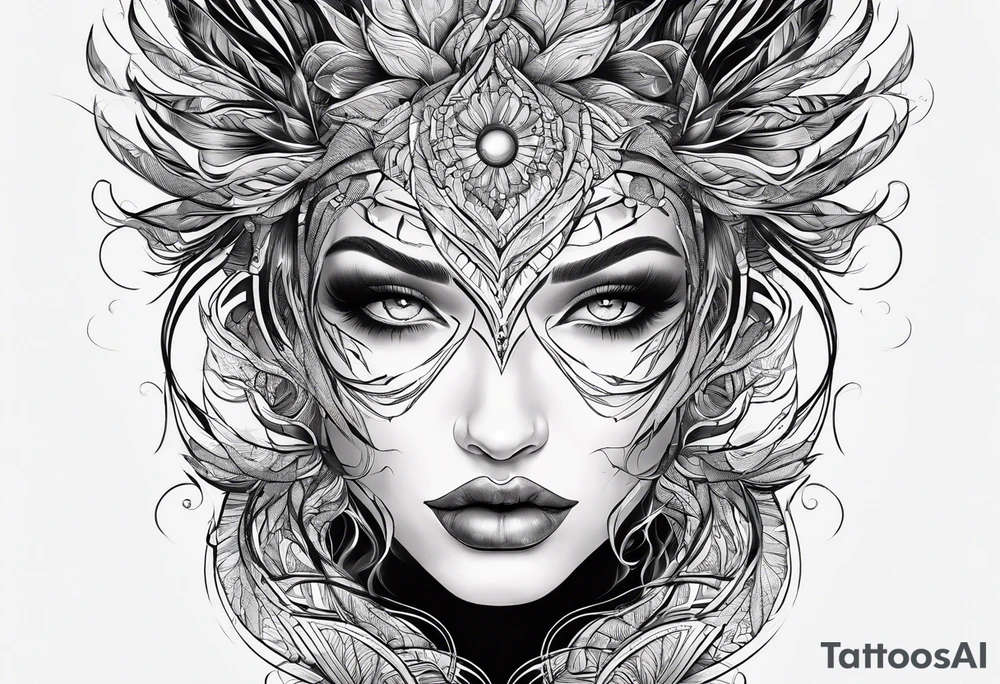 lightning like veins tattoo idea