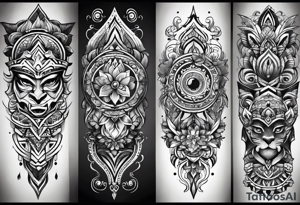 Full leg tattoo design tattoo idea