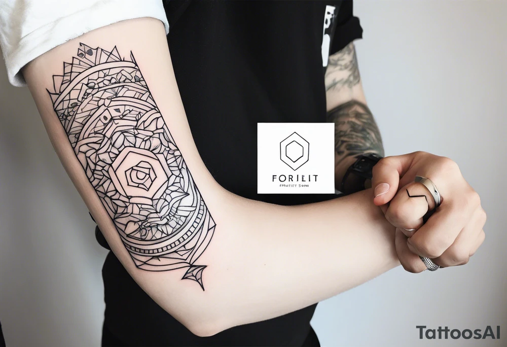 Forearm band tattoo tattoo idea