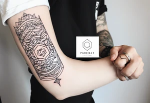 Forearm band tattoo tattoo idea
