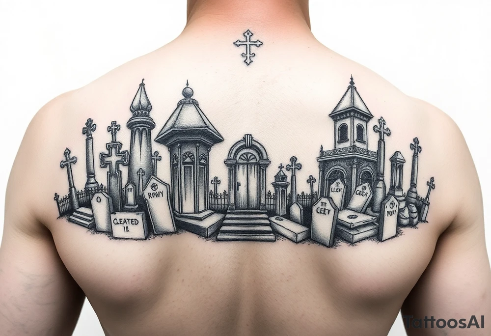 new orleans cemetary themed tattoo tattoo idea