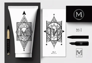 Create a small tattoo on the forearm with the initials MLJ, date of birth 22/09/22 in the style of a moluccan tattoo tattoo idea