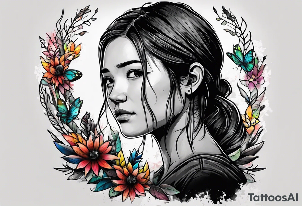 Last of Us firefly tattoo that incorporates Pride colors. I do not want any characters in this tattoo. tattoo idea