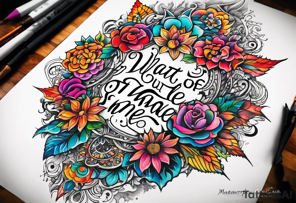 Script lettering saying"What ever our souls are made of, his and mine are the same" tattoo idea