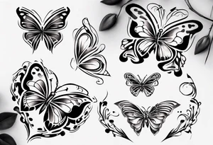 Butterfly wrap tattoos on heart overlay tattoo idea