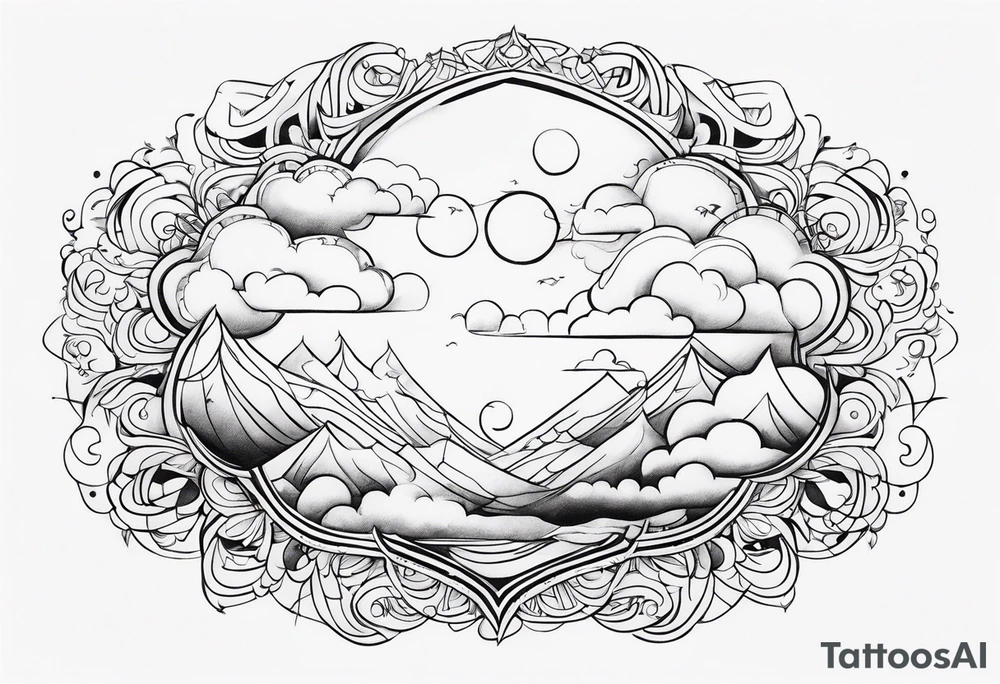 wispy clouds tattoo idea