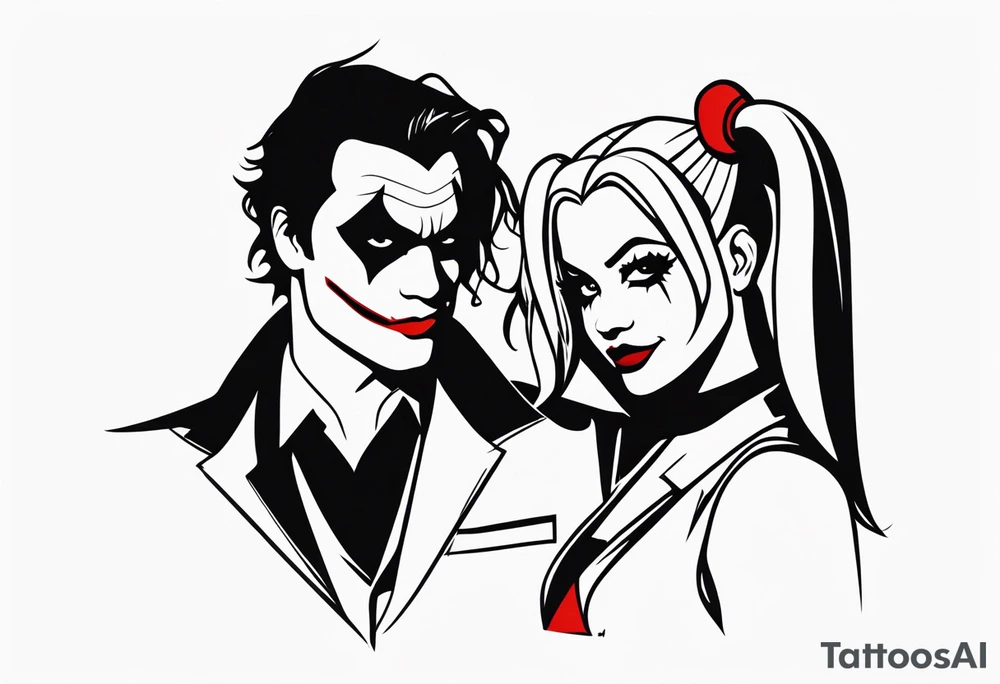 joker and harley quinn tattoo idea