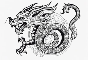 chinese dragon, day of the dead skeleton tattoo idea