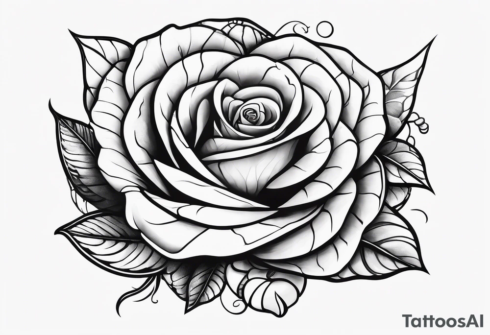 Snake wrapped around a rose tattoo idea