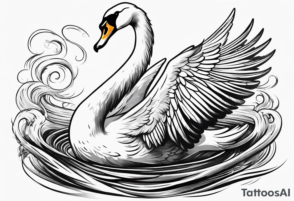 swan diving off a cigarette tattoo idea