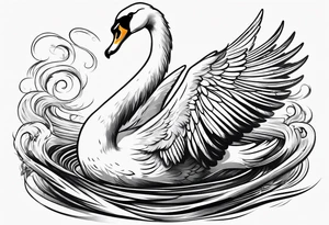 swan diving off a cigarette tattoo idea