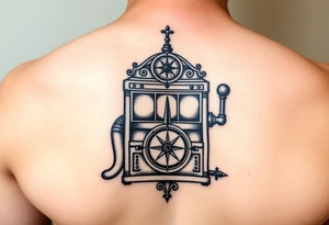 Slot machine with a compass tattoo idea