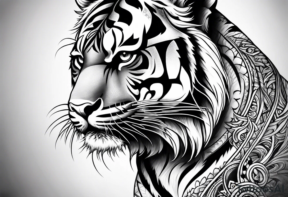 Sri Lanka tiger tattoo idea