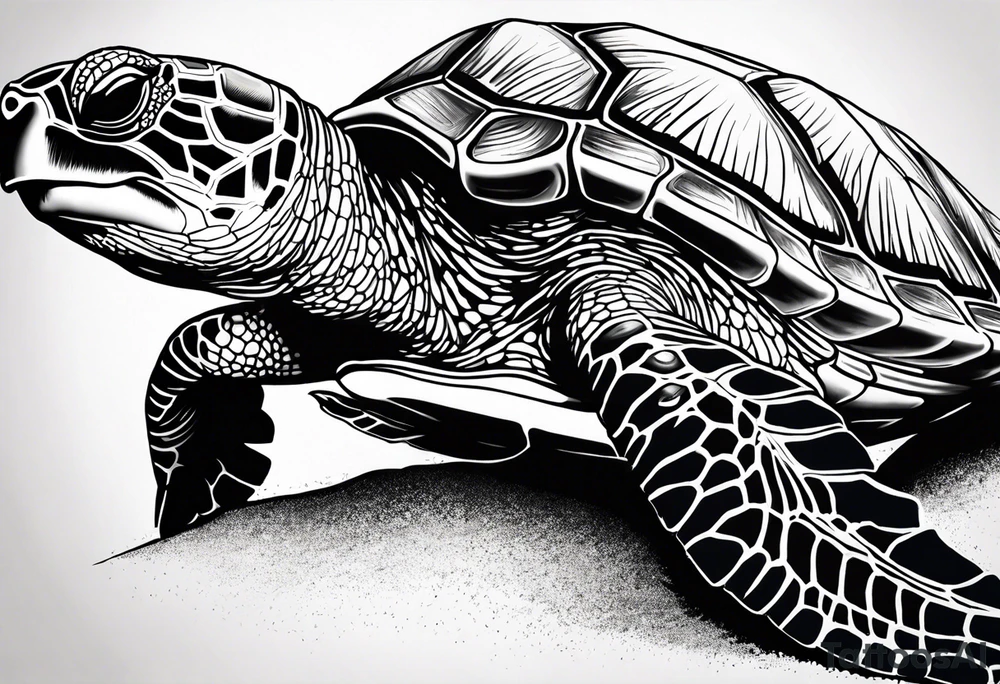 sea turtle tattoo idea