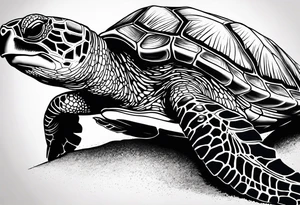 sea turtle tattoo idea