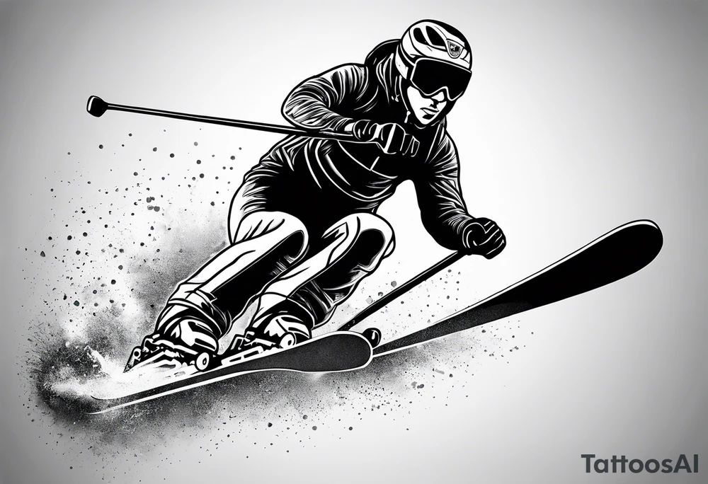 Skier tattoo idea